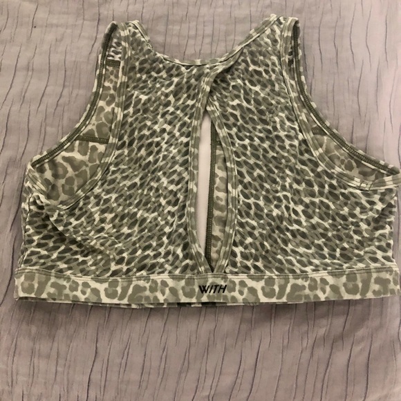Peloton WITH Green Cheetah Sports Bra - Picture 2 of 3